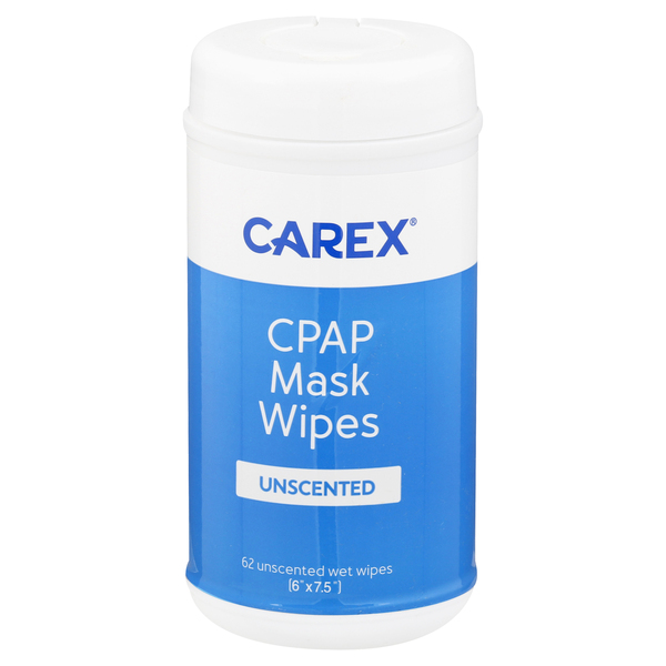 Image for Carex CPAP Mask Wipes, Unscented,62ea from Alpha Drugs