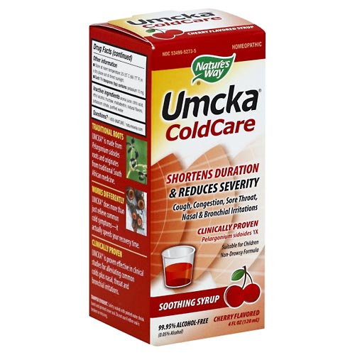 Image for Umcka Cold Care, Soothing Syrup, Cherry Flavored,4oz from Alpha Drugs
