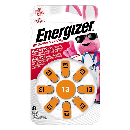 Image for Energizer Hearing Aid Batteries, Zinc-Air,8ea from Alpha Drugs