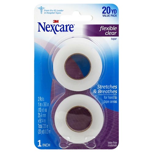 Image for Nexcare Tape, Flexible, Clear, Value Pack,2ea from Alpha Drugs