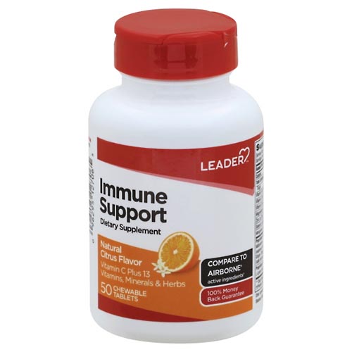 Image for Leader Immune Support, Natural Citrus Flavor, Chewable Tablets,50ea from Alpha Drugs