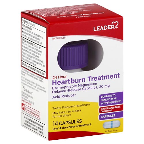Image for Leader Heartburn Treatment, 24 Hour, Capsules,14ea from Alpha Drugs