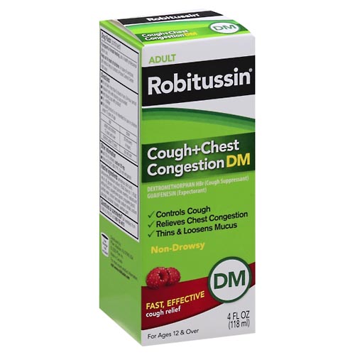 Image for Robitussin Cough + Chest Congestion DM, Non-Drowsy, Adult,4oz from Alpha Drugs
