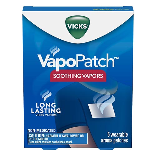 Image for Vicks Aroma Patches, Wearable, Soothing Vapors, Non-Medicated,5ea from Alpha Drugs