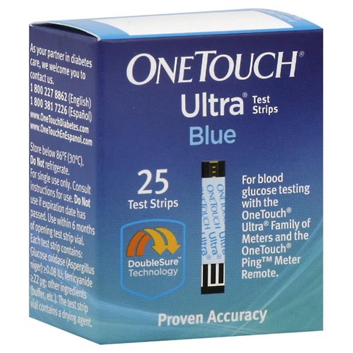 Image for One Touch Test Strips, Blue,25ea from Alpha Drugs