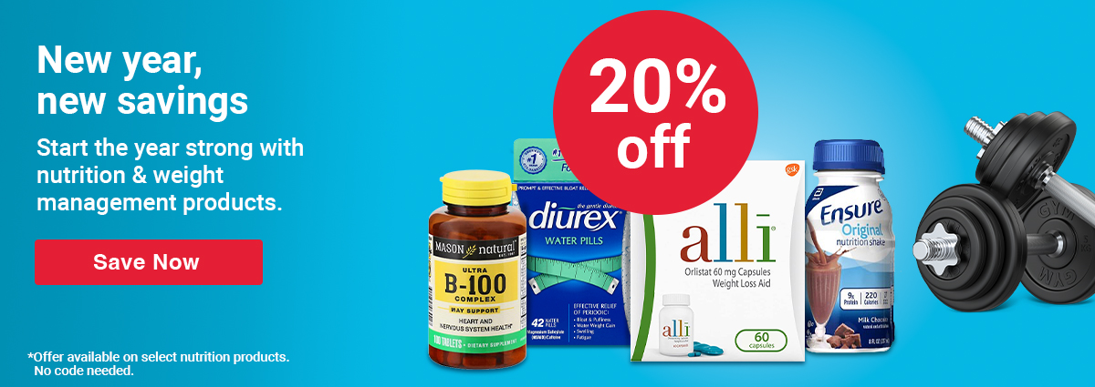 Save 20% Off Nutrition & Weight Management Items